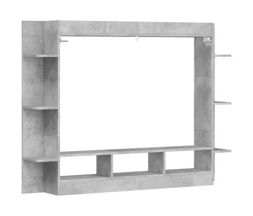 Mueble para TV madera de ingeniería gris hormigón 152x22x113 cm