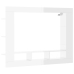 Mueble de TV madera de ingeniería blanco brillo 152x22x113 cm
