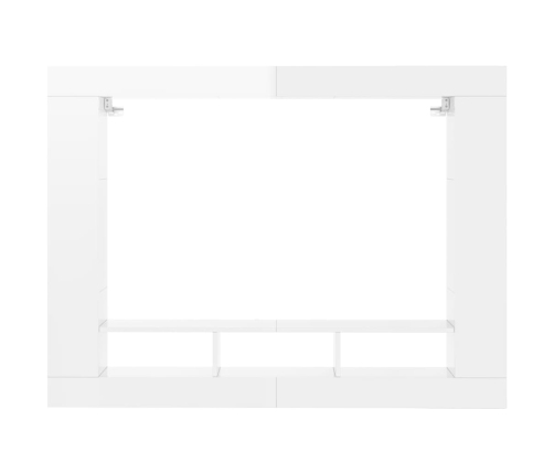Mueble de TV madera de ingeniería blanco brillo 152x22x113 cm