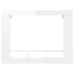 Mueble de TV madera de ingeniería blanco brillo 152x22x113 cm