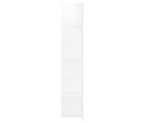 Mueble de TV madera de ingeniería blanco brillo 152x22x113 cm