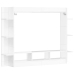 Mueble de TV madera de ingeniería blanco brillo 152x22x113 cm