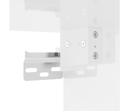 Mueble de TV madera de ingeniería blanco brillo 152x22x113 cm
