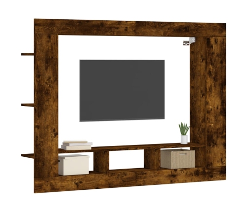 Mueble para TV madera de ingeniería roble ahumado 152x22x113 cm