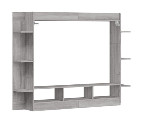 Mueble de TV madera de ingeniería gris Sonoma 152x22x113 cm