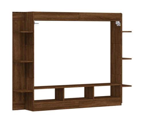 Mueble para TV madera de ingeniería roble marrón 152x22x113 cm