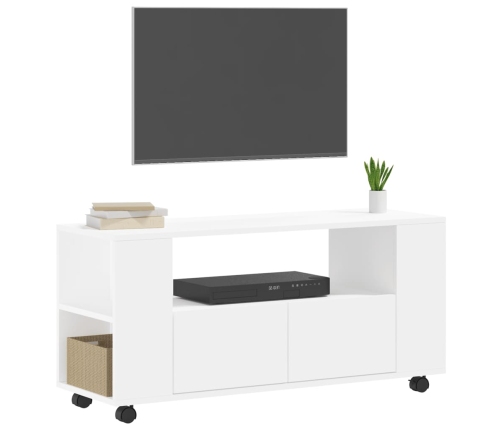 Mueble para TV madera de ingeniería blanco 102x34,5x43 cm