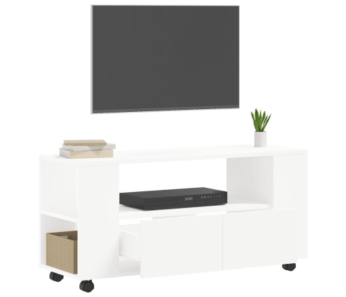 Mueble para TV madera de ingeniería blanco 102x34,5x43 cm