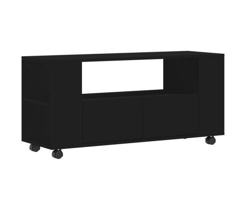 vidaXL Mueble para TV madera de ingeniería negro 102x34,5x43 cm