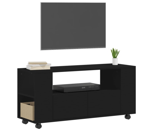 vidaXL Mueble para TV madera de ingeniería negro 102x34,5x43 cm