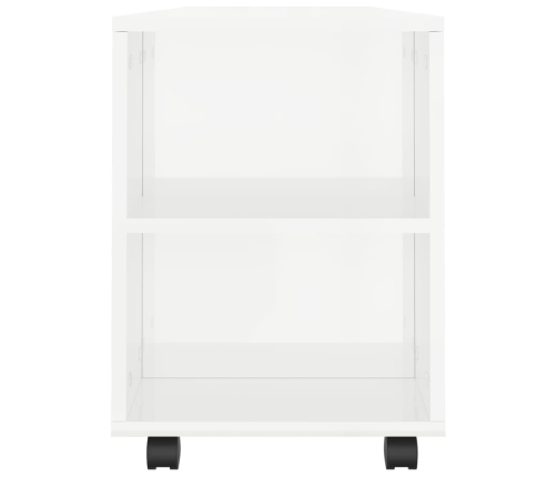 Mueble de TV madera de ingeniería blanco brillo 102x34,5x43 cm