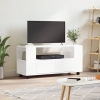 Mueble de TV madera de ingeniería blanco brillo 102x34,5x43 cm