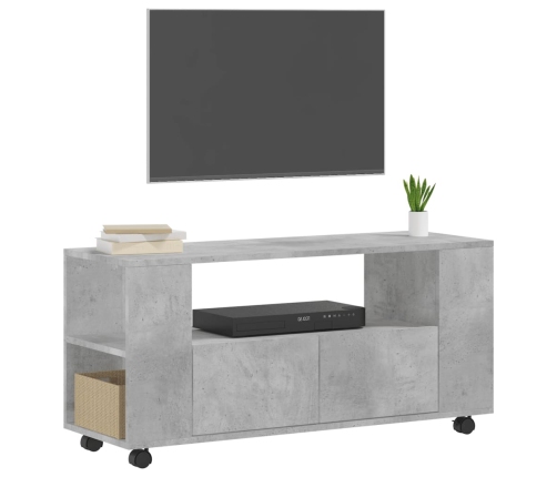 Mueble de TV madera de ingeniería gris hormigón 102x34,5x43 cm