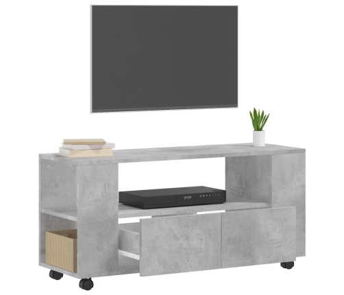 Mueble de TV madera de ingeniería gris hormigón 102x34,5x43 cm