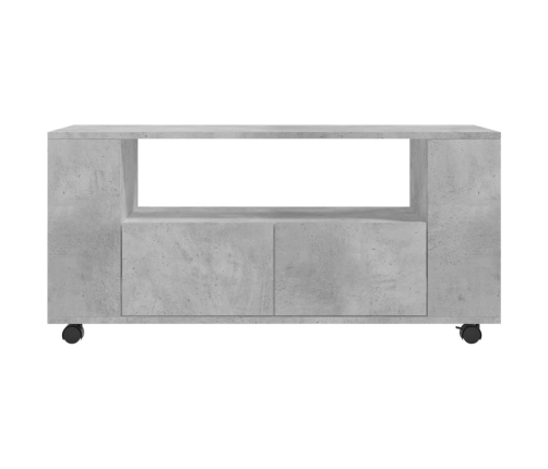 Mueble de TV madera de ingeniería gris hormigón 102x34,5x43 cm