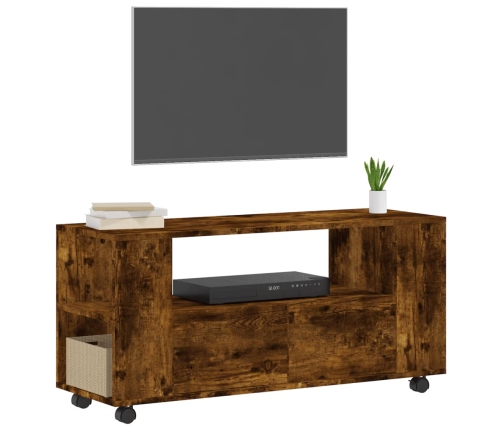 Mueble para TV madera de ingeniería roble ahumado 102x34,5x43cm