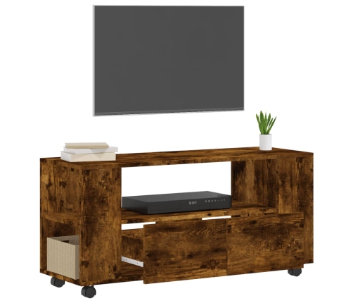 Mueble para TV madera de ingeniería roble ahumado 102x34,5x43cm