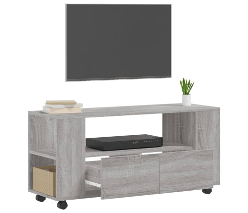 Mueble de TV madera de ingeniería gris Sonoma 102x34,5x43 cm