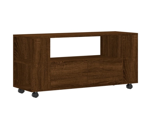 Mueble para TV madera de ingeniería roble marrón 102x34,5x43 cm