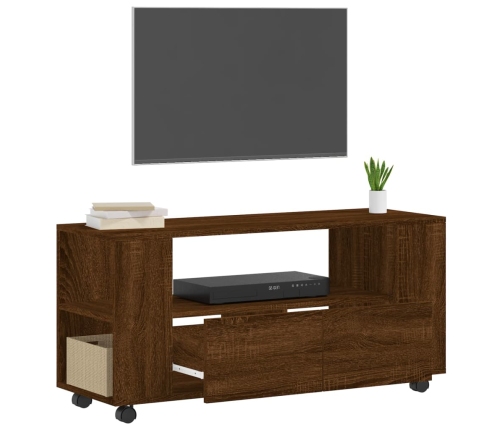 Mueble para TV madera de ingeniería roble marrón 102x34,5x43 cm