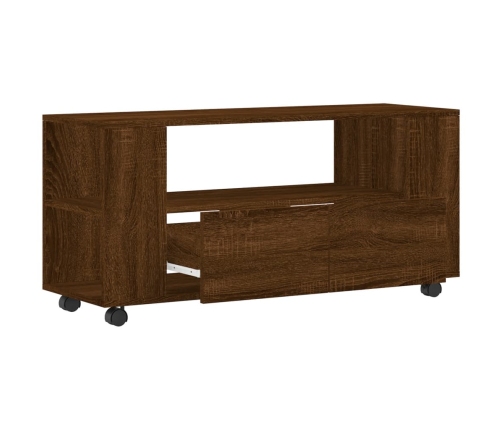 Mueble para TV madera de ingeniería roble marrón 102x34,5x43 cm