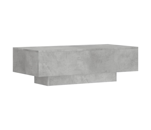 vidaXL Mesa de centro madera de ingeniería gris hormigón 100x49,5x31cm