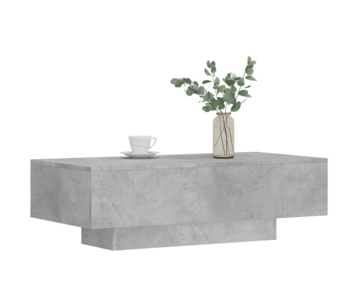 vidaXL Mesa de centro madera de ingeniería gris hormigón 100x49,5x31cm