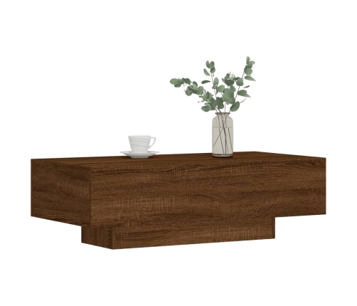 Mesa de centro madera de ingeniería roble marrón 100x49,5x31 cm