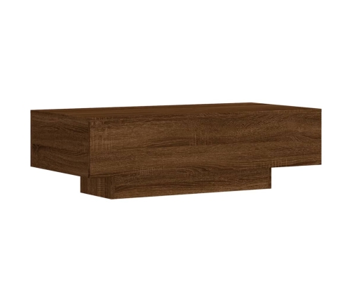 Mesa de centro madera de ingeniería roble marrón 100x49,5x31 cm