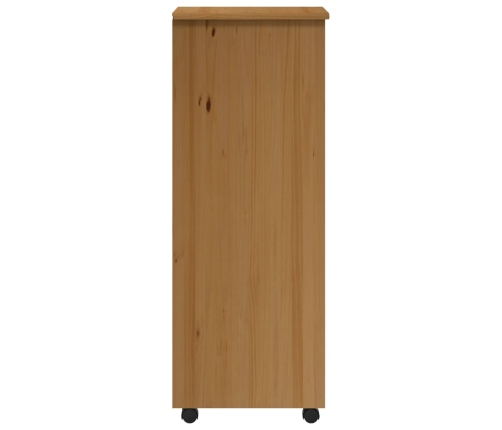 Cajonera con ruedas MOSS madera maciza pino marrón miel