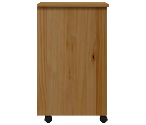 Cajonera con ruedas MOSS madera maciza pino marrón miel