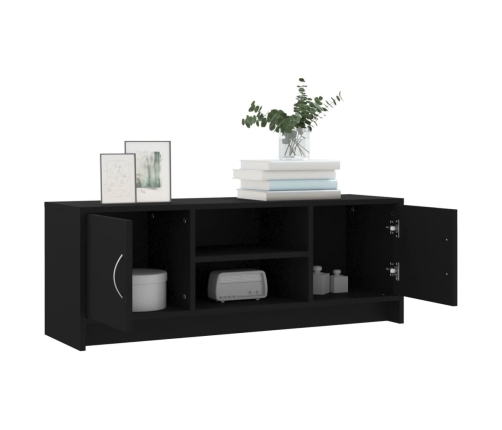 vidaXL Mueble de TV madera de ingeniería negro 102x30x37,5 cm