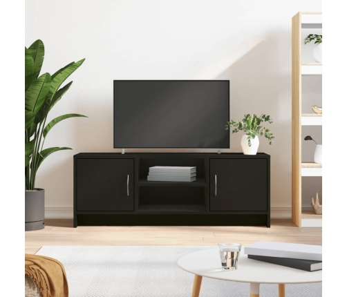 vidaXL Mueble de TV madera de ingeniería negro 102x30x37,5 cm