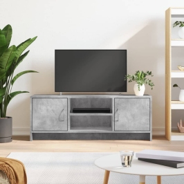 Mueble de TV madera de ingeniería gris hormigón 102x30x37,5 cm