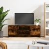 vidaXL Mueble de TV madera de ingeniería roble ahumado 102x30x37,5 cm