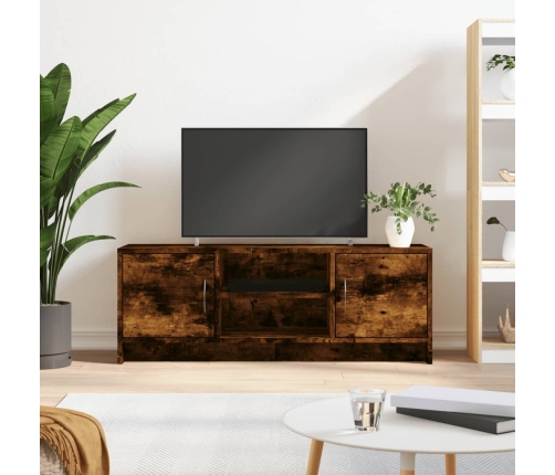 vidaXL Mueble de TV madera de ingeniería roble ahumado 102x30x37,5 cm