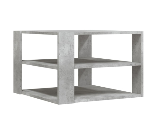 Mesa de centro madera ingeniería gris hormigón 59,5x59,5x40 cm