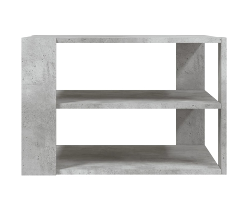 vidaXL Mesa de centro madera ingeniería gris hormigón 59,5x59,5x40 cm