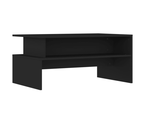 Mesa de centro madera de ingeniería negro 90x55x42,5 cm