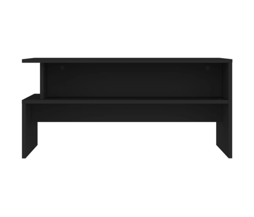 Mesa de centro madera de ingeniería negro 90x55x42,5 cm