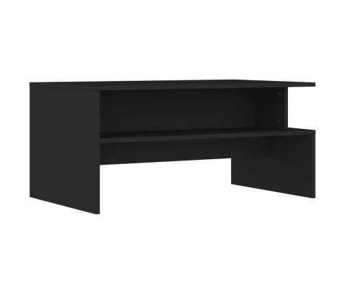 Mesa de centro madera de ingeniería negro 90x55x42,5 cm