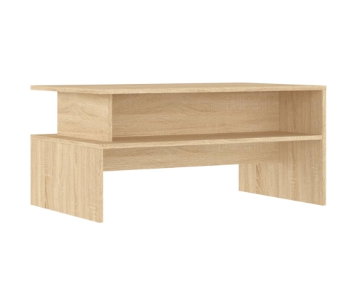 vidaXL Mesa de centro madera de ingeniería roble Sonoma 90x55x42,5 cm