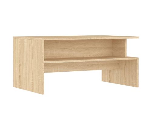 vidaXL Mesa de centro madera de ingeniería roble Sonoma 90x55x42,5 cm