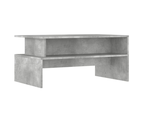 Mesa de centro madera de ingeniería gris hormigón 90x55x42,5 cm