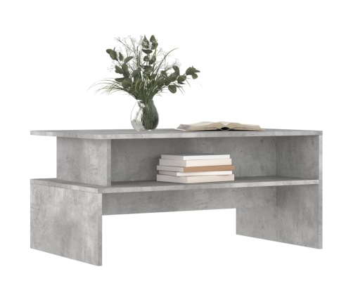 Mesa de centro madera de ingeniería gris hormigón 90x55x42,5 cm