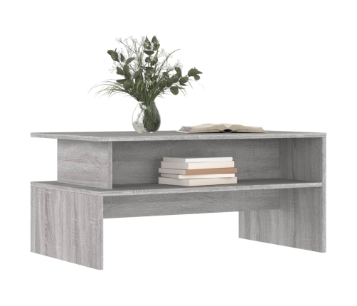 Mesa de centro madera de ingeniería gris Sonoma 90x55x42,5 cm