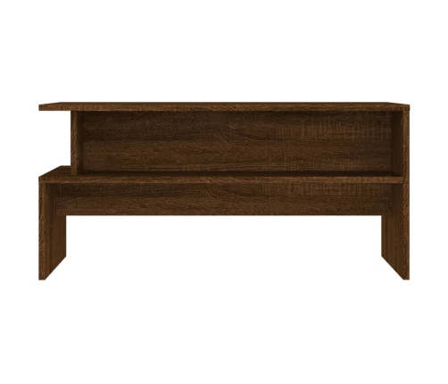 Mesa de centro madera de ingeniería marrón roble 90x55x42,5 cm