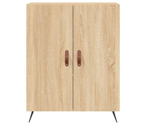 Aparador alto madera contrachapada color roble 69,5x34x180 cm