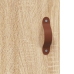 Aparador alto madera contrachapada color roble 69,5x34x180 cm