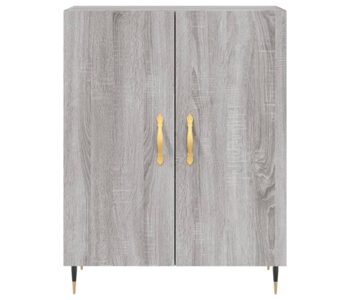 Aparador alto madera contrachapada gris sonoma 69,5x34x180 cm